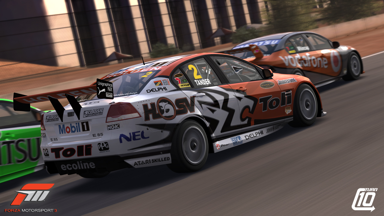 Kuvissa Forza 3:n V8 Supercar -kaarat