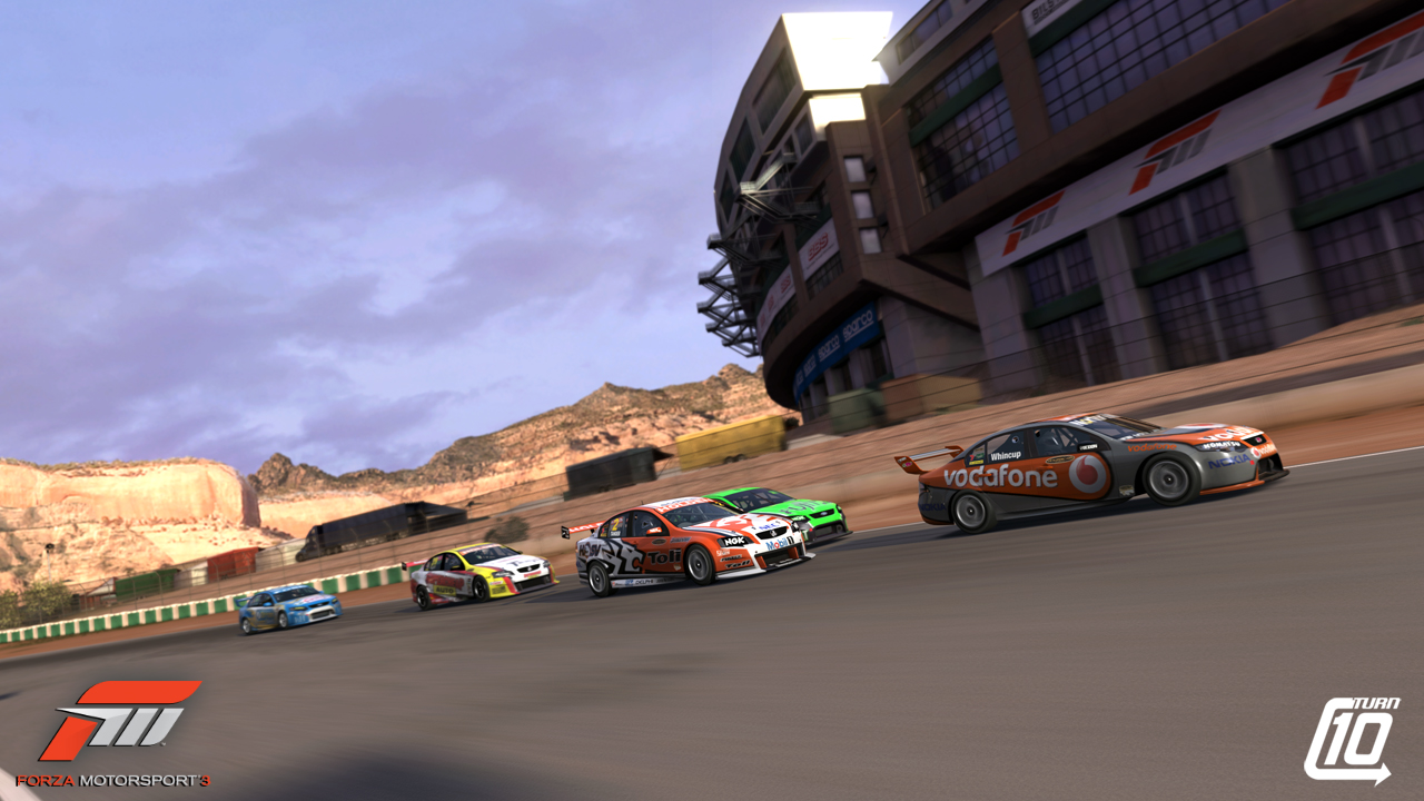 Kuvissa Forza 3:n V8 Supercar -kaarat