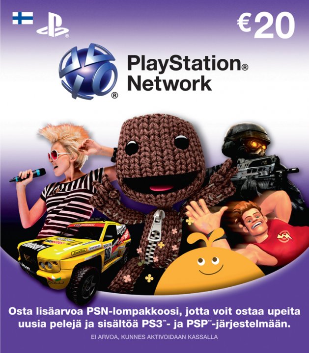 PSN-kortit kauppoihin vihdoin ensi viikolla