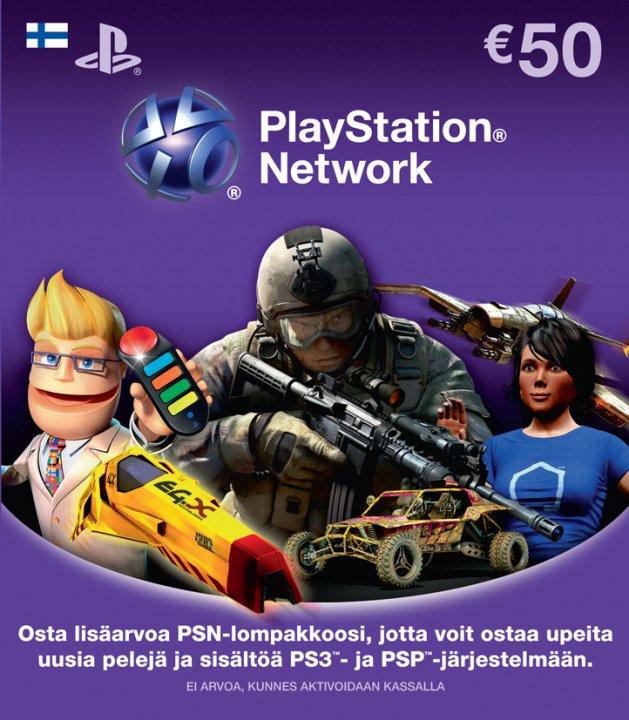 PSN-kortit kauppoihin vihdoin ensi viikolla