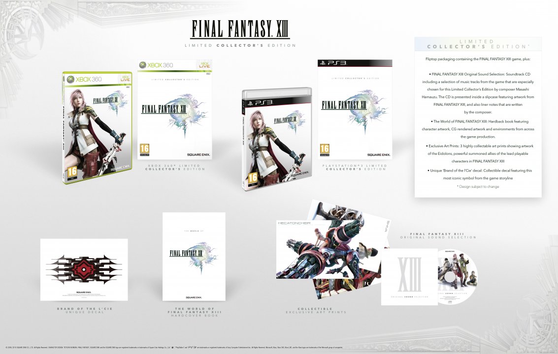Final Fantasy XIII:n keräilypainos saa valkeat kannet
