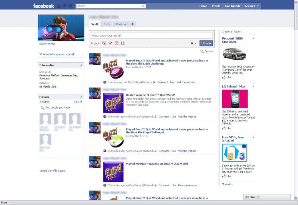 Facebook-tuki PS3:n Buzziin
