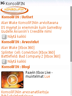 KonsoliFIN uutiset ja arvostelut matkapuhelimeesi