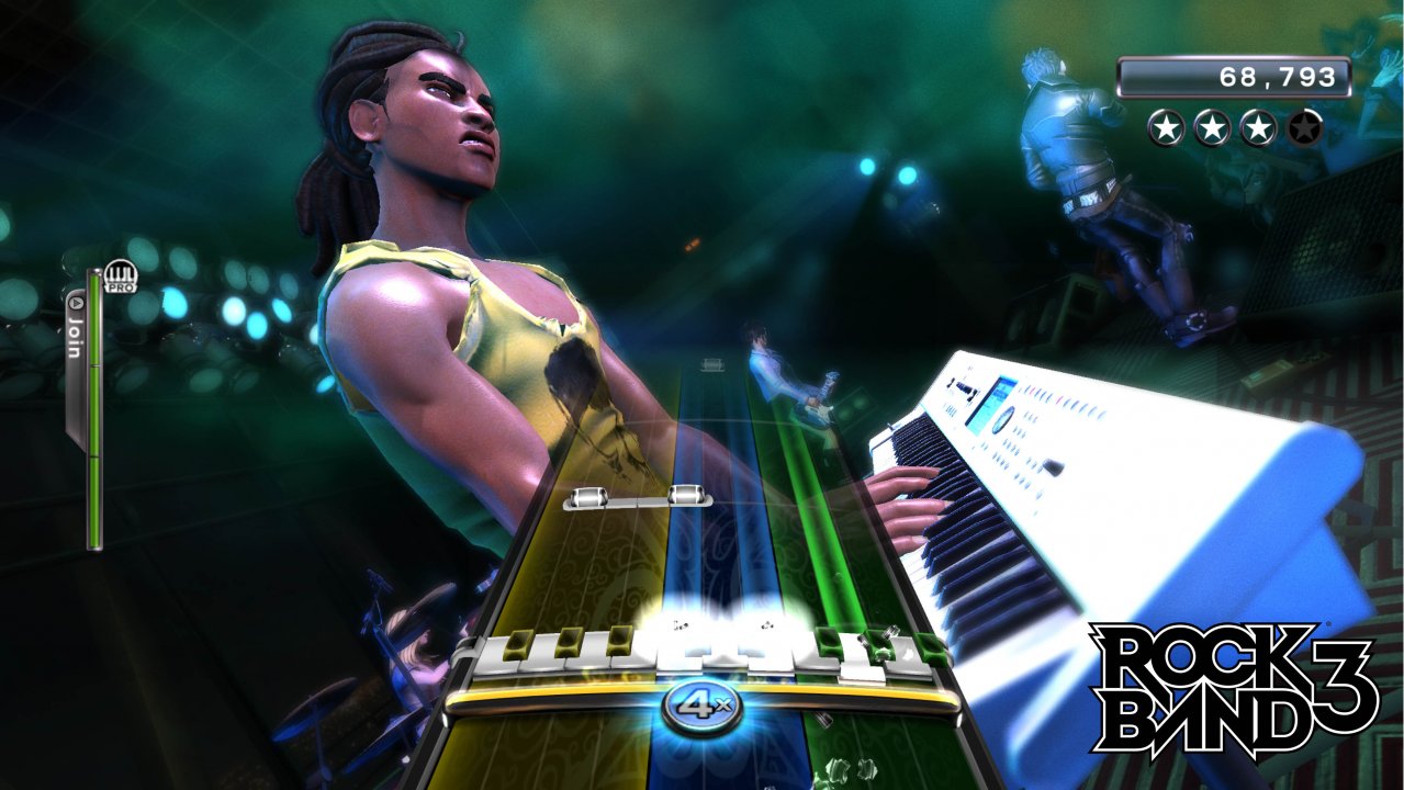 Rock Band 3:ssa soivat koskettimet ja kitarankielet