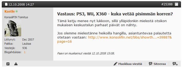 Ylläpito esittäytyy: Kastle, TT-2k, J. Pikkarainen, Kojo
