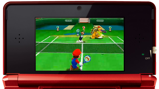 Mario mätkii tennispalloja myös 3DS:llä