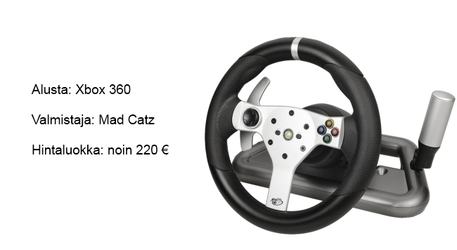 Testissä Mad Catz Wireless Force Feedback Racing Wheel