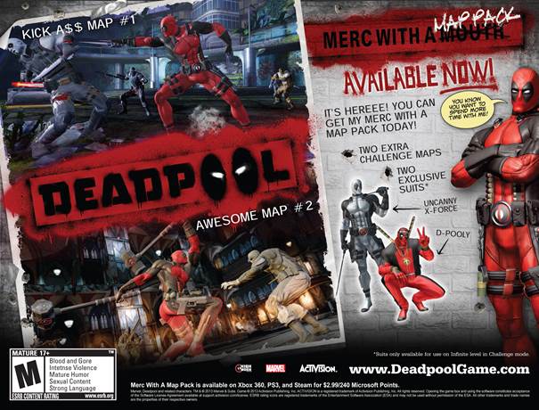 Deadpooliin uusia karttoja