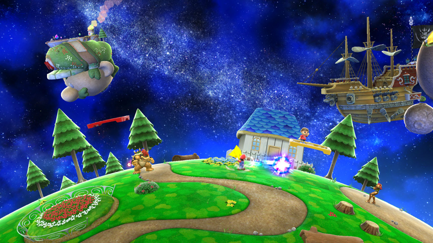 Super Smash Bros. matkaa Mario Galaxyn maailmaan