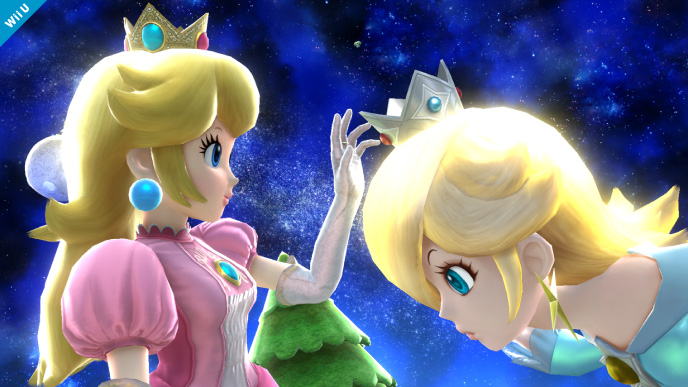 Galaksimainen hahmo kohdataan Smash Bros. -taistelukentillä ja Mario Kart 8:n ajoradoilla