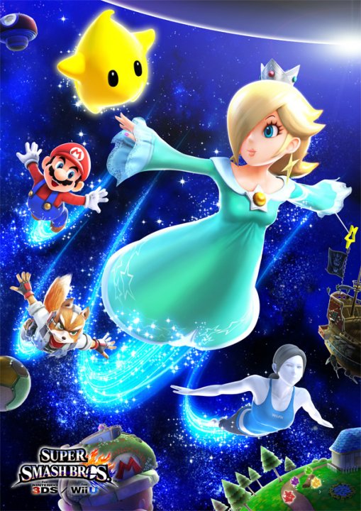 Galaksimainen hahmo kohdataan Smash Bros. -taistelukentillä ja Mario Kart 8:n ajoradoilla