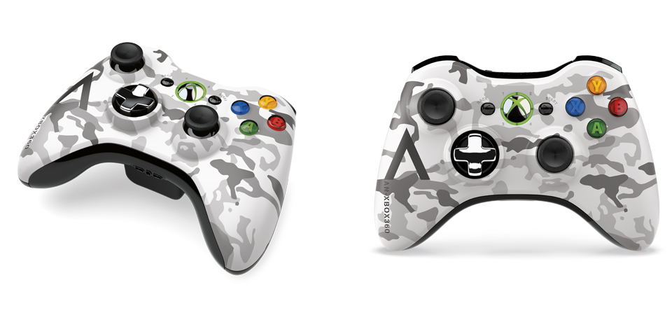 Xbox 360 -ohjain arktisessa maastokuviossa