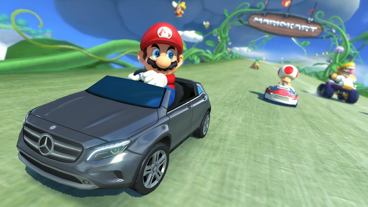 Mario istuu Mersun rattiin Mario Kart 8:n ilmaisessa lisäsisällössä