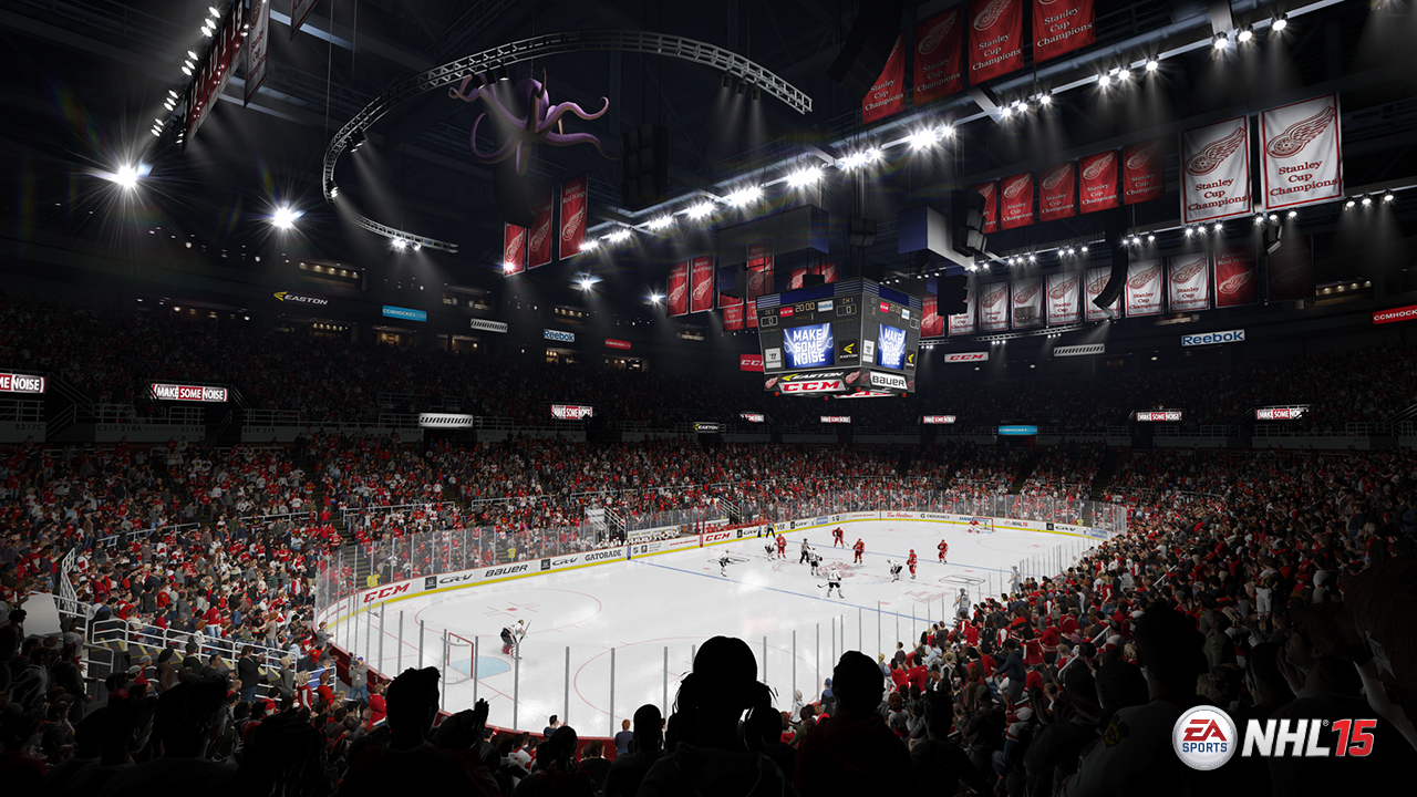 Tuoreissa NHL 15 -kuvissa Red Wingsin ja Rangersin kotiareenat