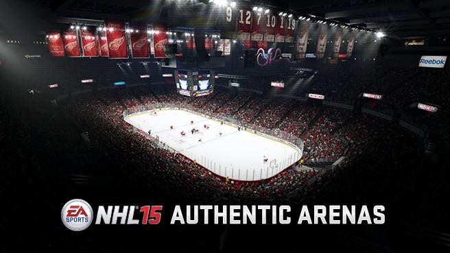 Tuoreissa NHL 15 -kuvissa Red Wingsin ja Rangersin kotiareenat