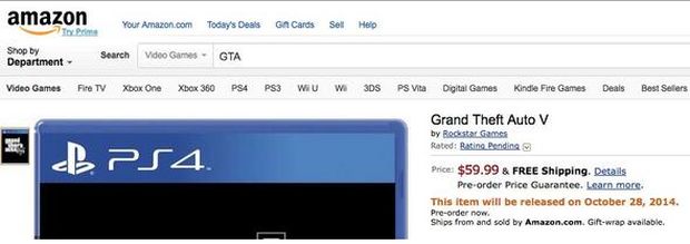 Amazon vihjailee uuden sukupolven GTA V:n saapuvan lokakuussa