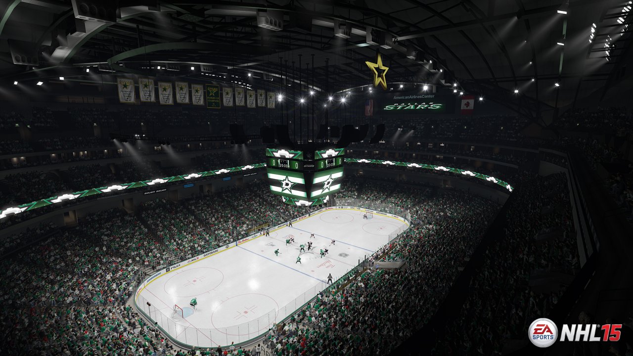 NHL 15 -kuvissa Dallas Starsin ja Vancouver Canucksin areenat