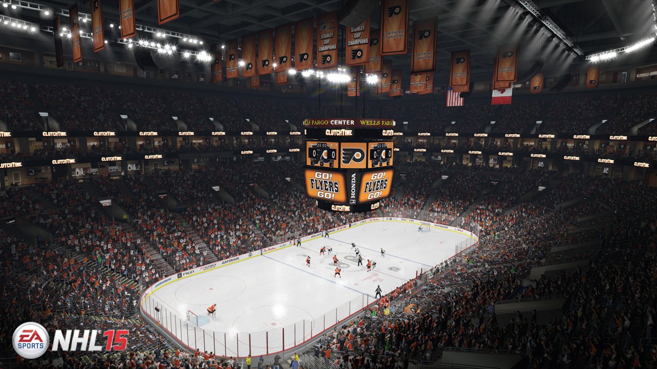 Tuoreissa NHL 15 -kuvissa Jetsin ja Flyersin areenat