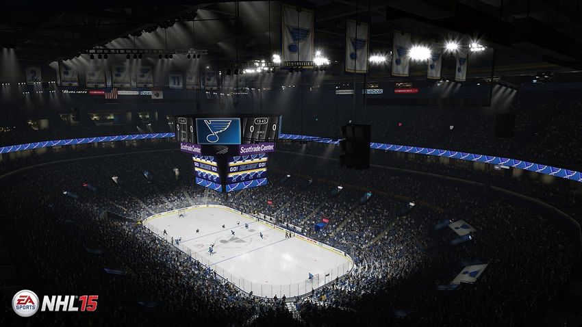 Tuoreissa NHL 15 -kuvissa St. Louis Bluesin ja Nashville Predatorsien areenat