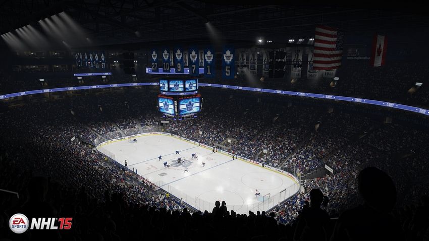 NHL 15 -kuvissa Florida Panthersin ja Toronto Maple Leafsin areenat