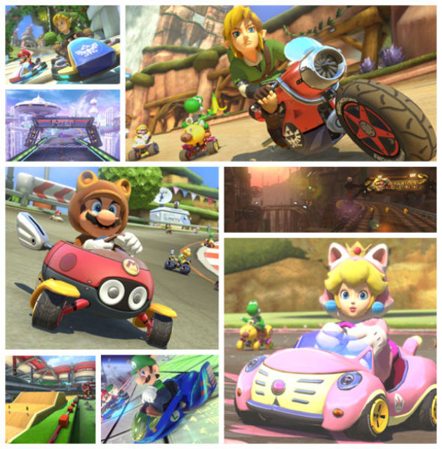 Mario Kart 8 kaahaa F-Zeron, Zeldan ja muiden pelien maisemiin