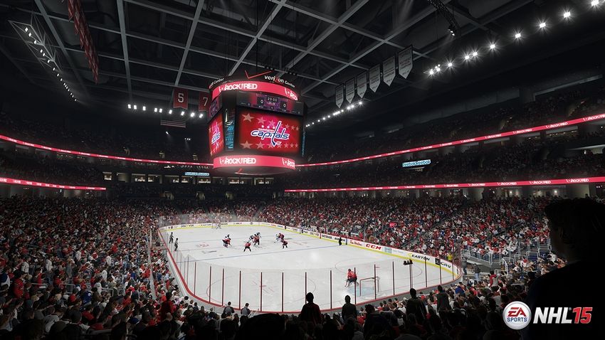 NHL 15 -kuvissa Islandersin ja Capitalsin areenat