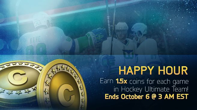 NHL 15 Hockey Ultimate Team Happy Hour -tapahtuma käynnissä