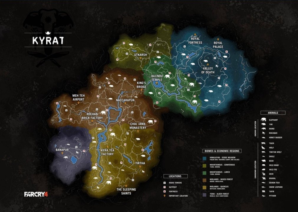 Ota esimakua Far Cry 4:ään vuotaneen kartan avulla