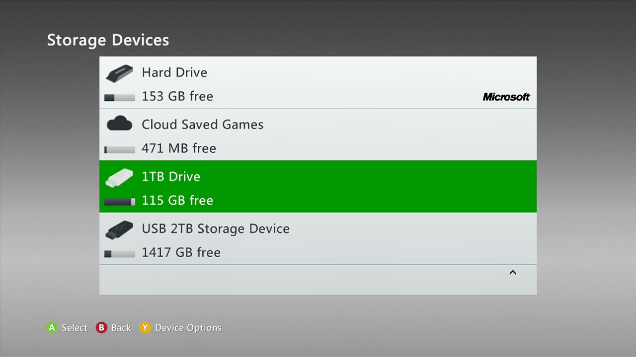 Xbox 360 tukee peräti 2 teratavun ulkoisia kovalevyjä