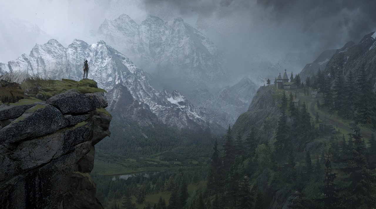 Rise of the Tomb Raiderin konseptikuvat vievät Laran jylhiin maisemiin