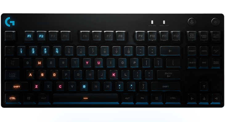 logitech g pro näppäimistö värikuva
