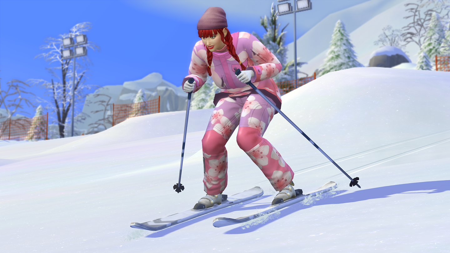 sims 4 lumisten vuorten maa laskettelu