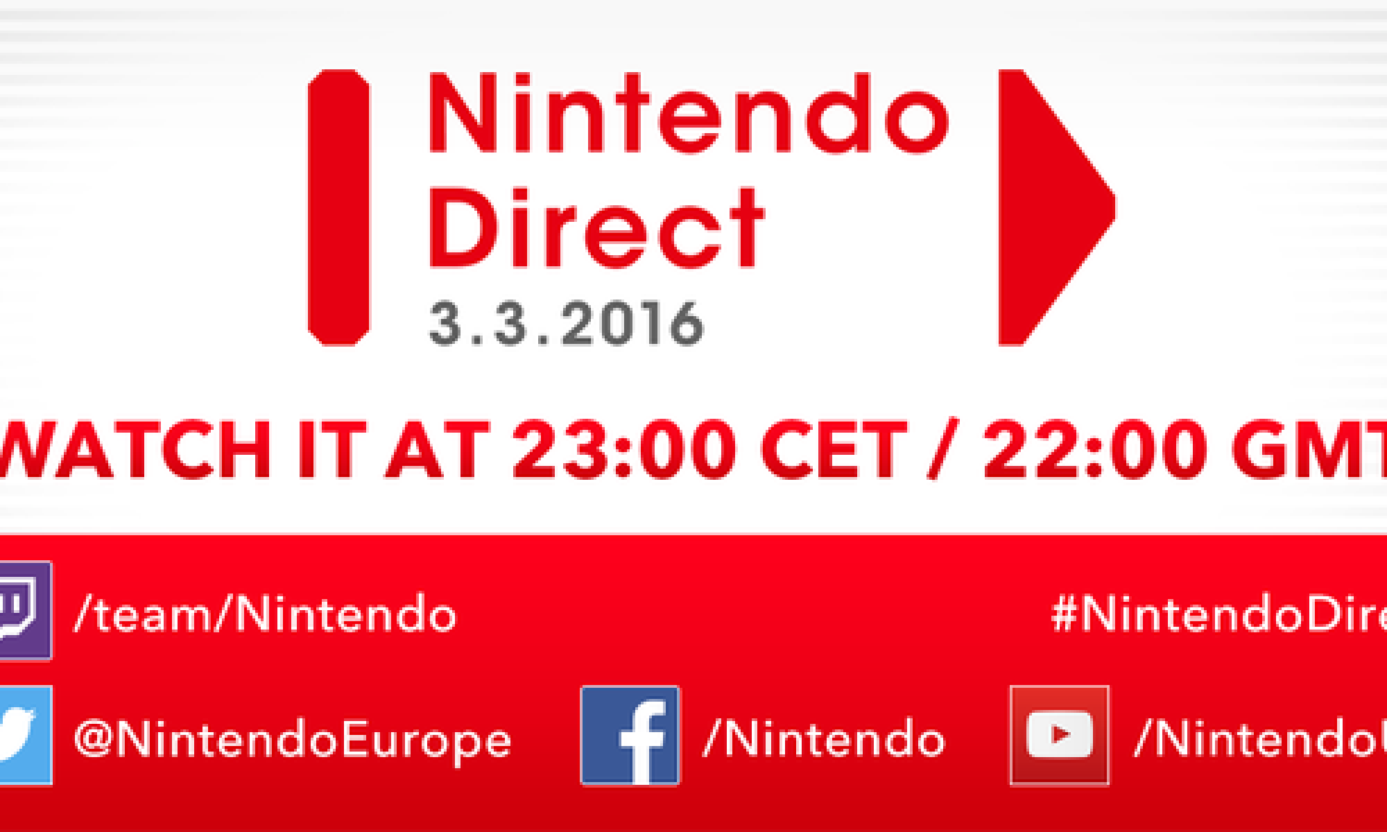 Nintendo Direct 3.3. aikataulu