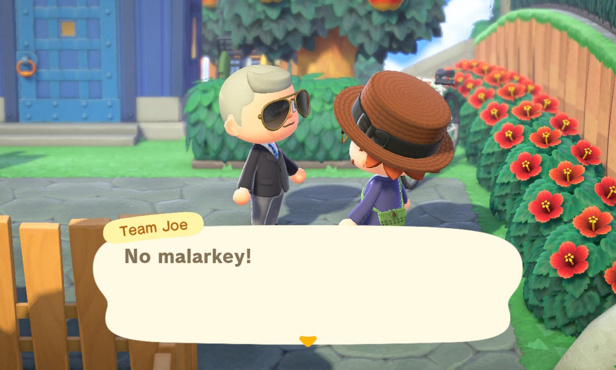 Animal Crossing: New Horizons Biden HQ -saarella itse Joe Biden