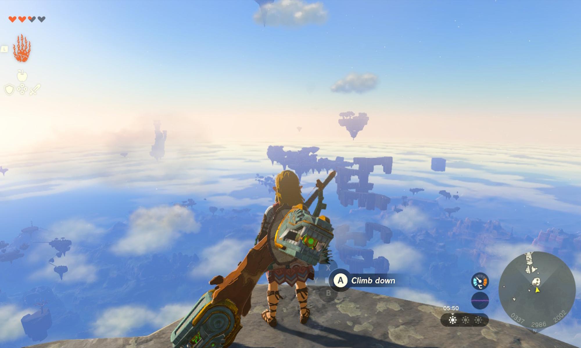 The Legend of Zelda Tears of the Kingdom yläilmoissa