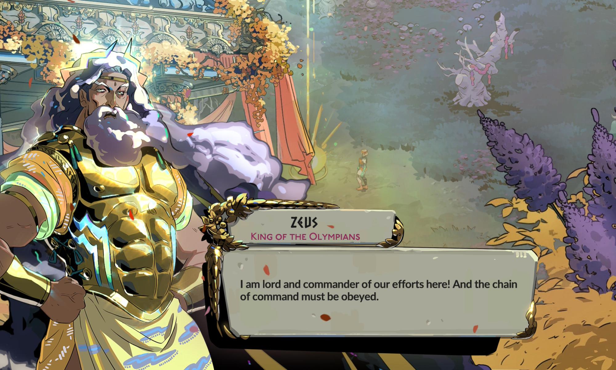Hades 2 Zeus puhuu