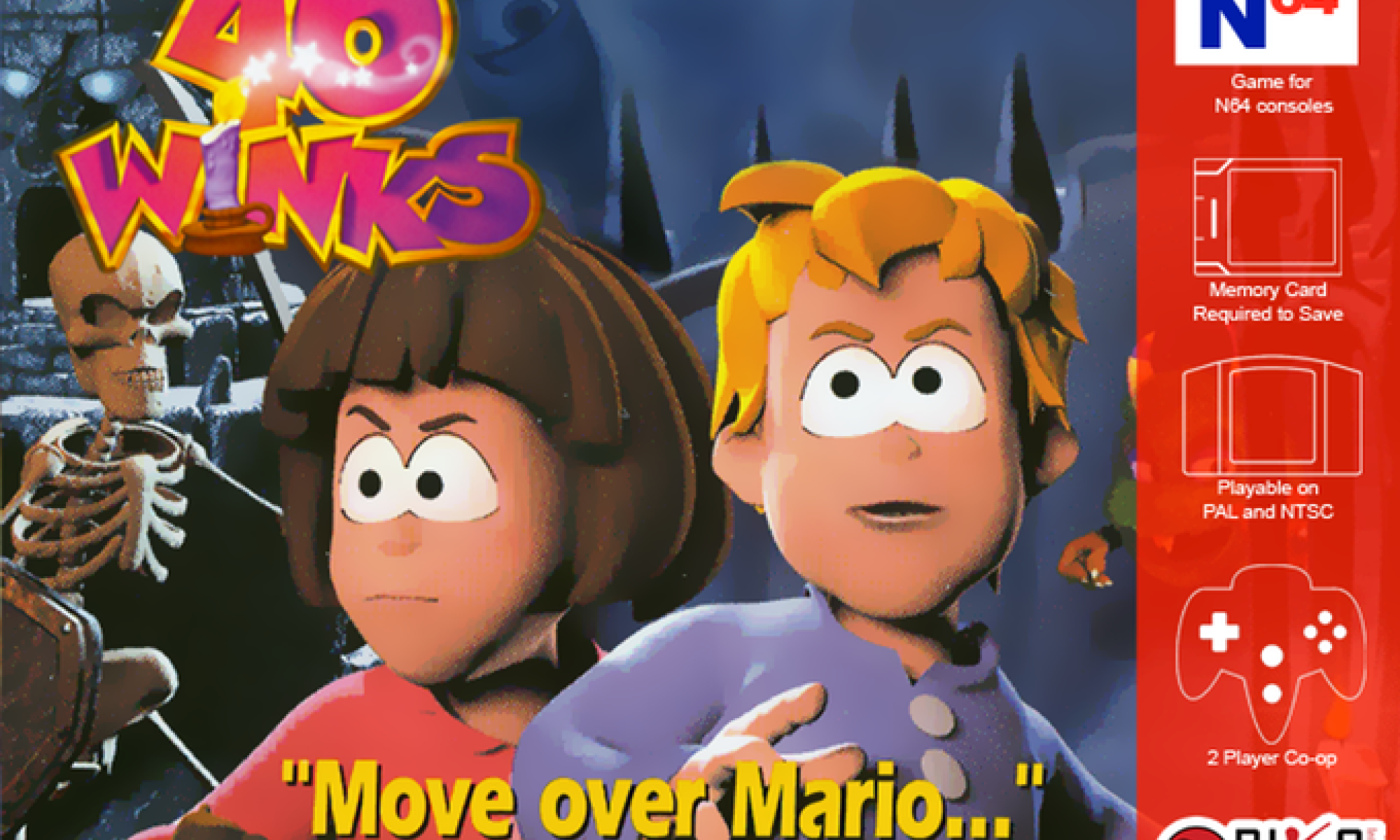 40 Winks kansikuva Nintendo 64 retro
