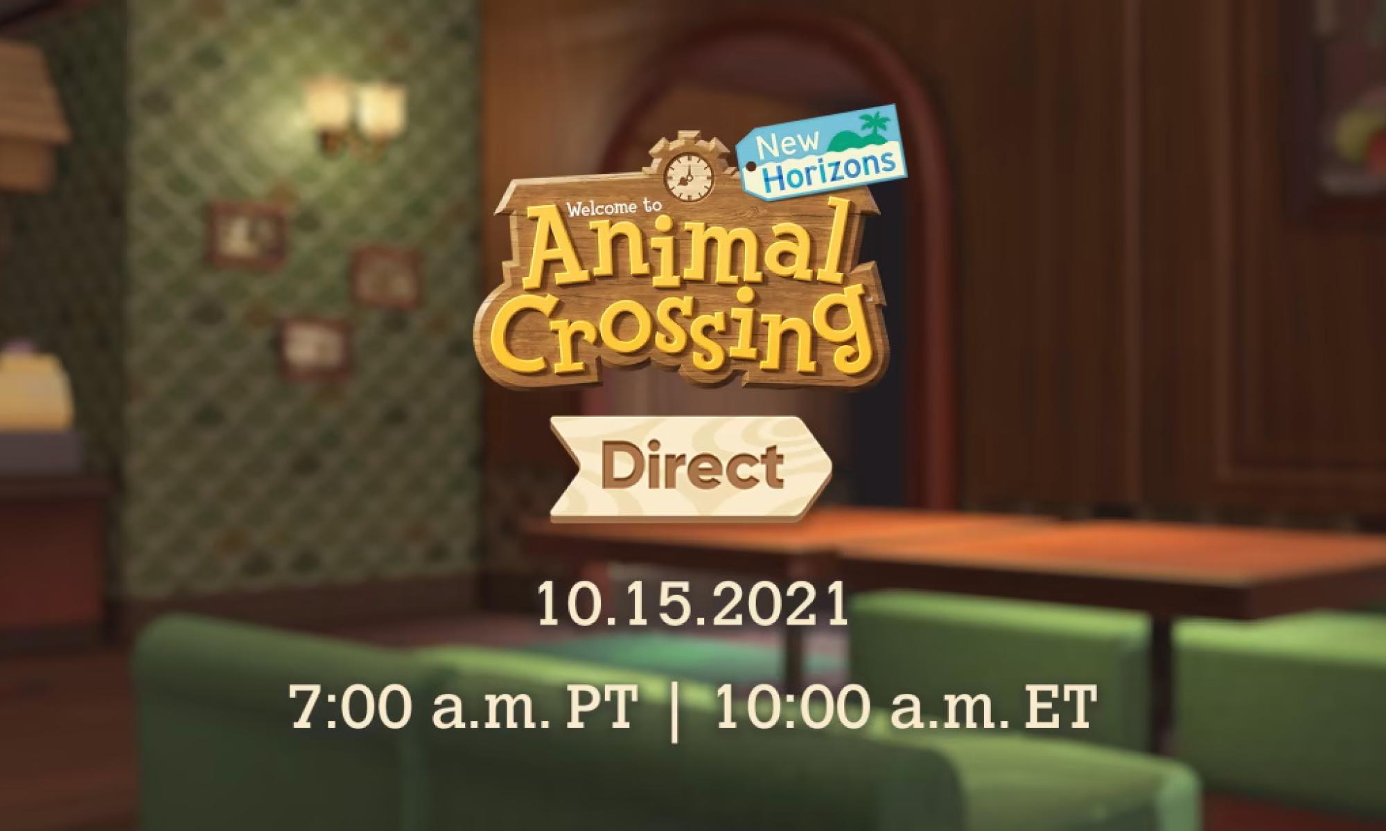 Animal Crossing New Horizons Direct lokakuu 21