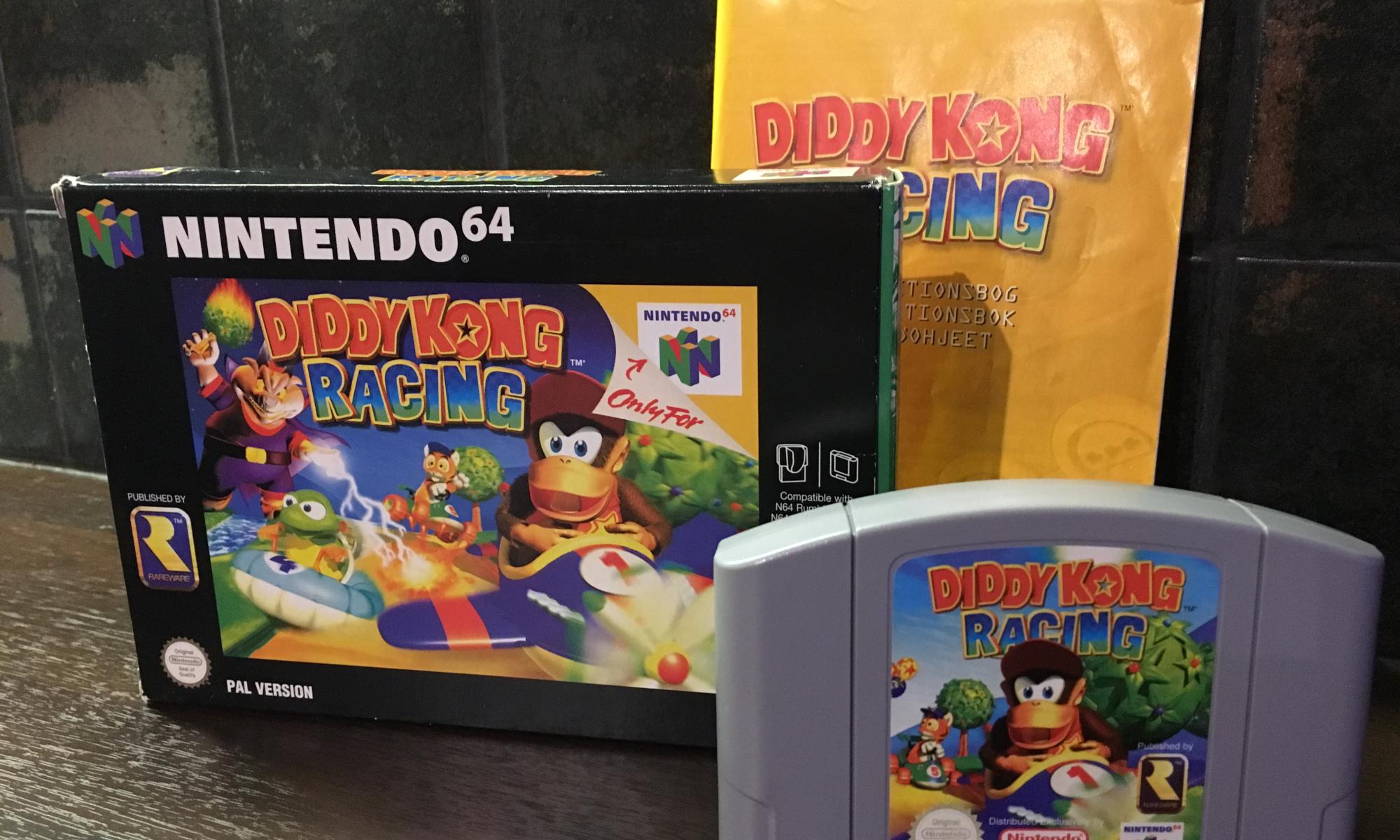 Diddy Kong Racing kotelo ja kasetti ja ohjeet