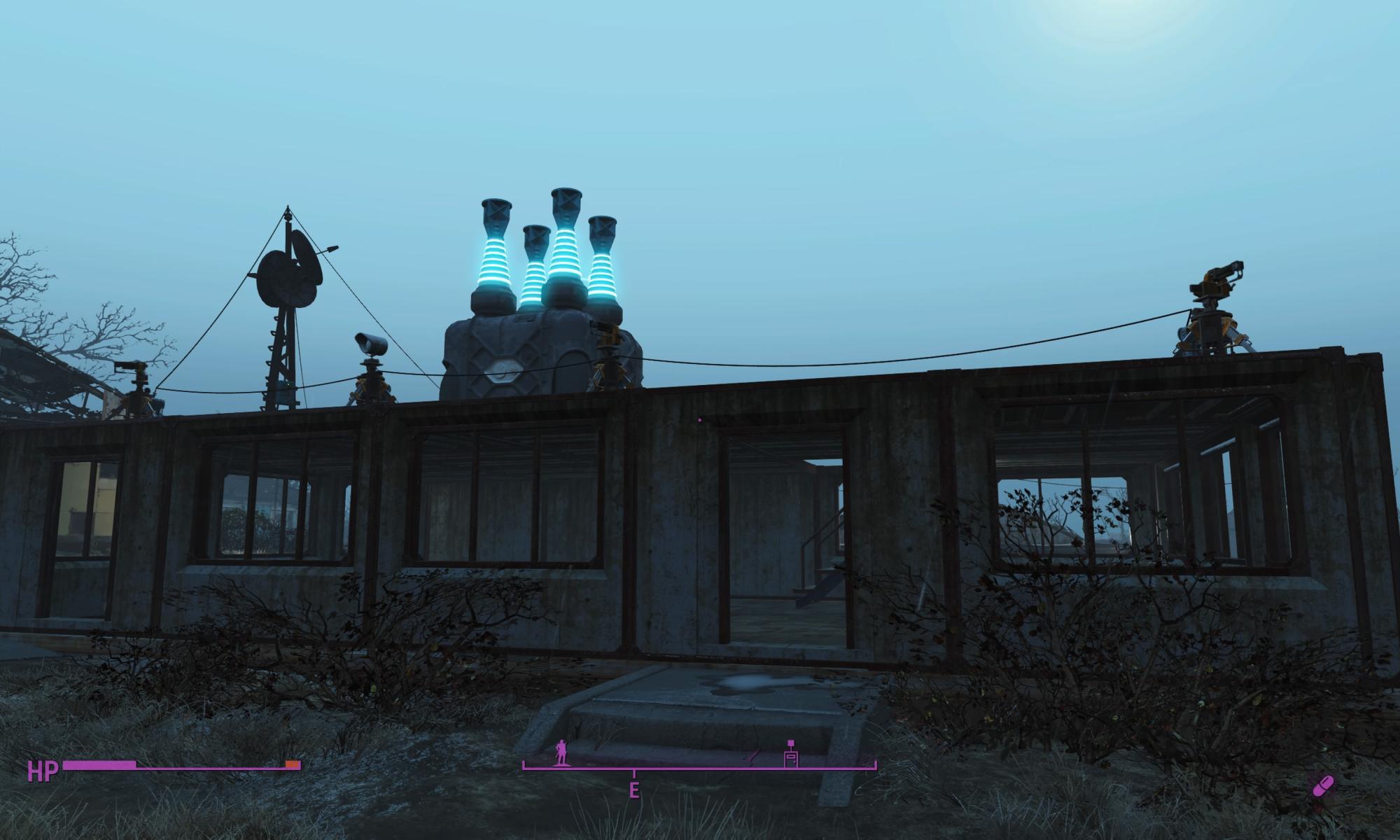 Fallout 4 - Mökki ja generaattori sen päällä.jpg