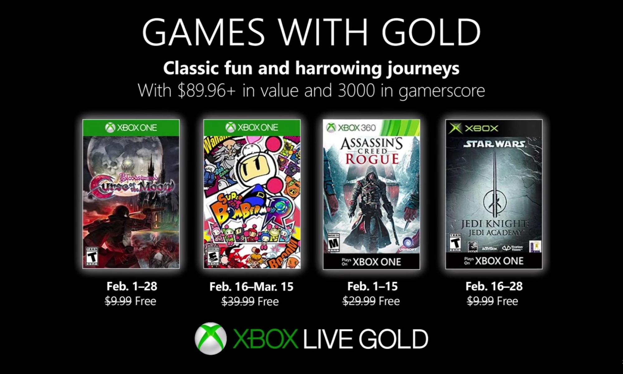 Games with gold helmikuu