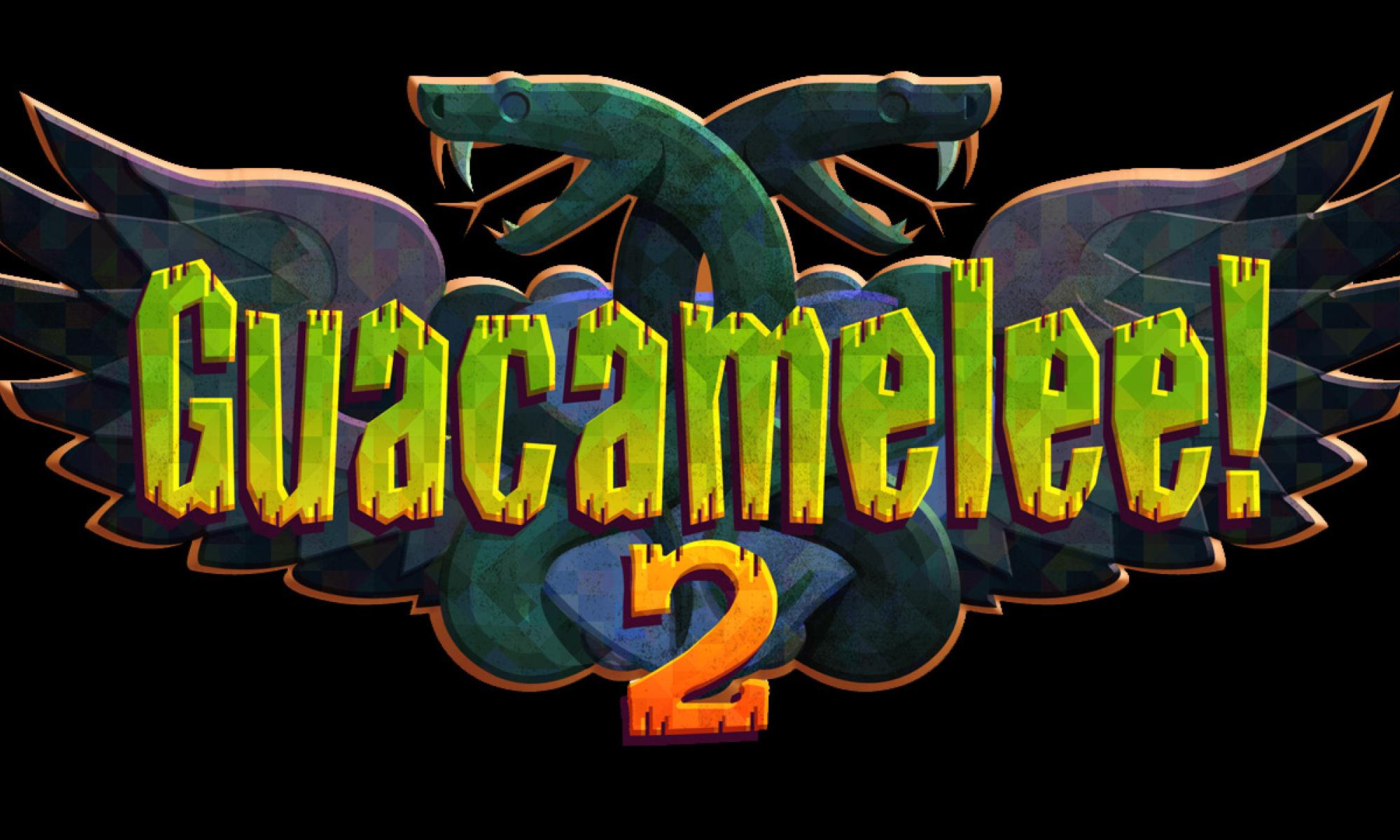 Guacemelee! 2 logo mustalla pohjalla