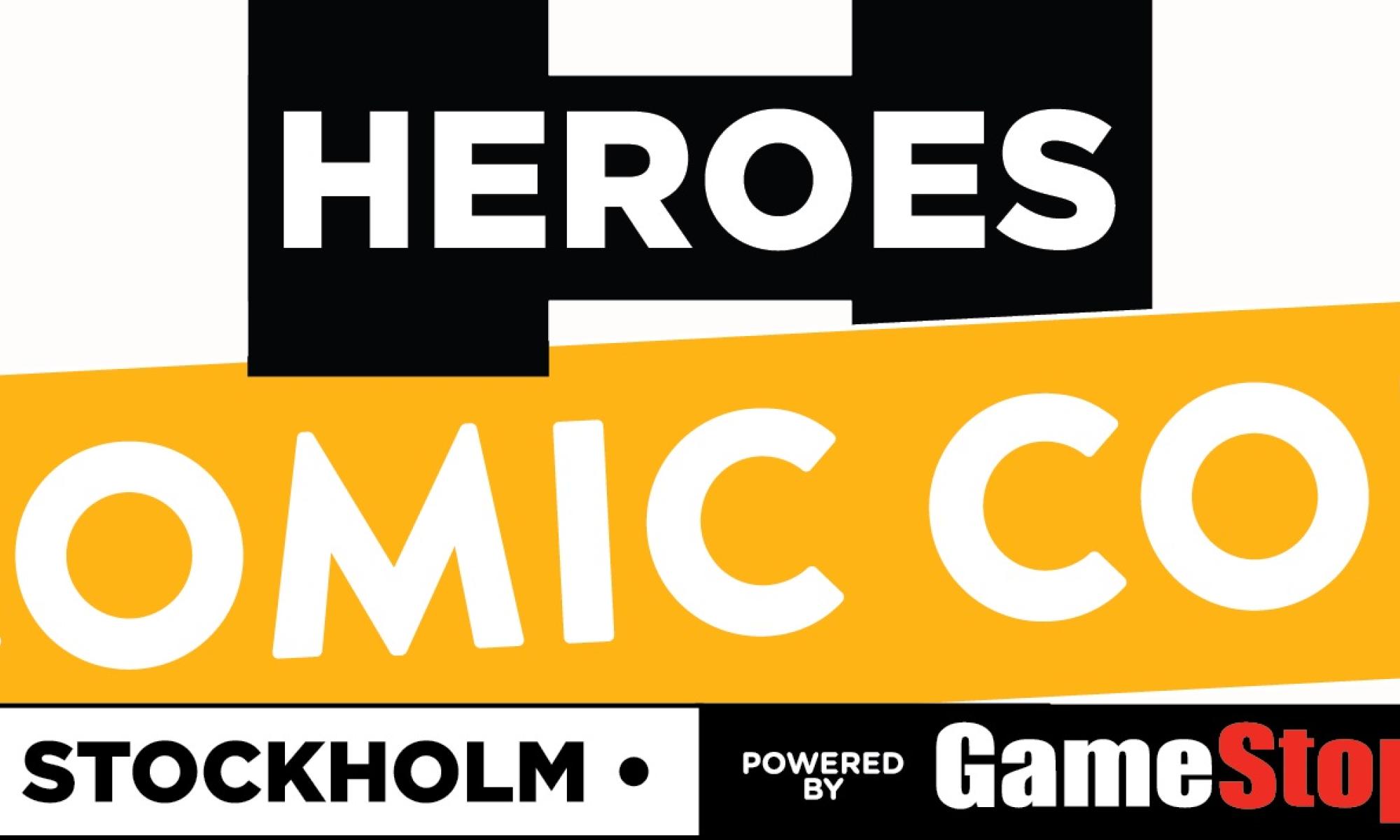 Heroes Comic Con Tukholma valkoinen tausta