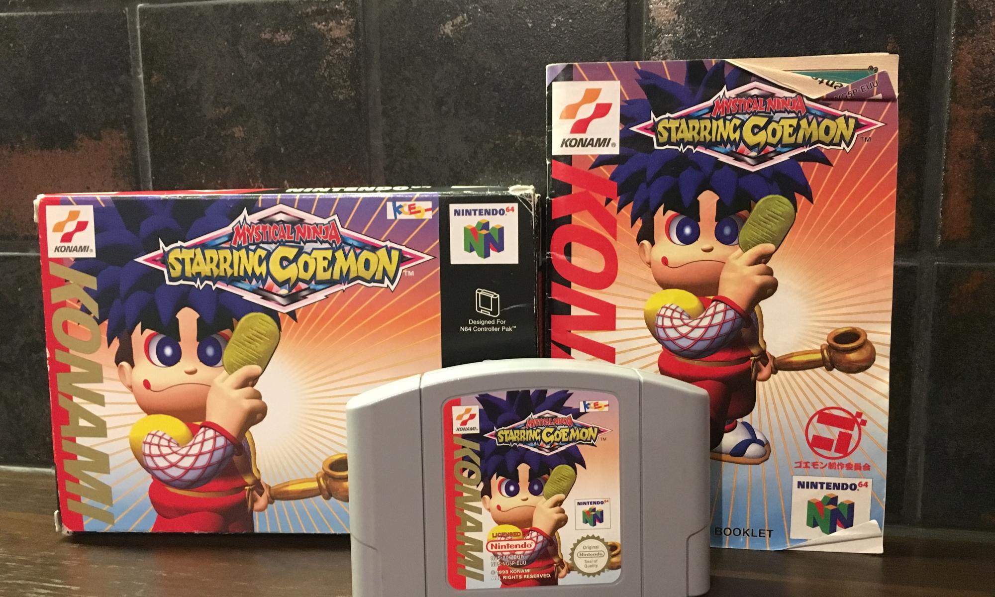 Mystical Ninja Starring Goemon pelikasetti ohjekirja retromuistelo