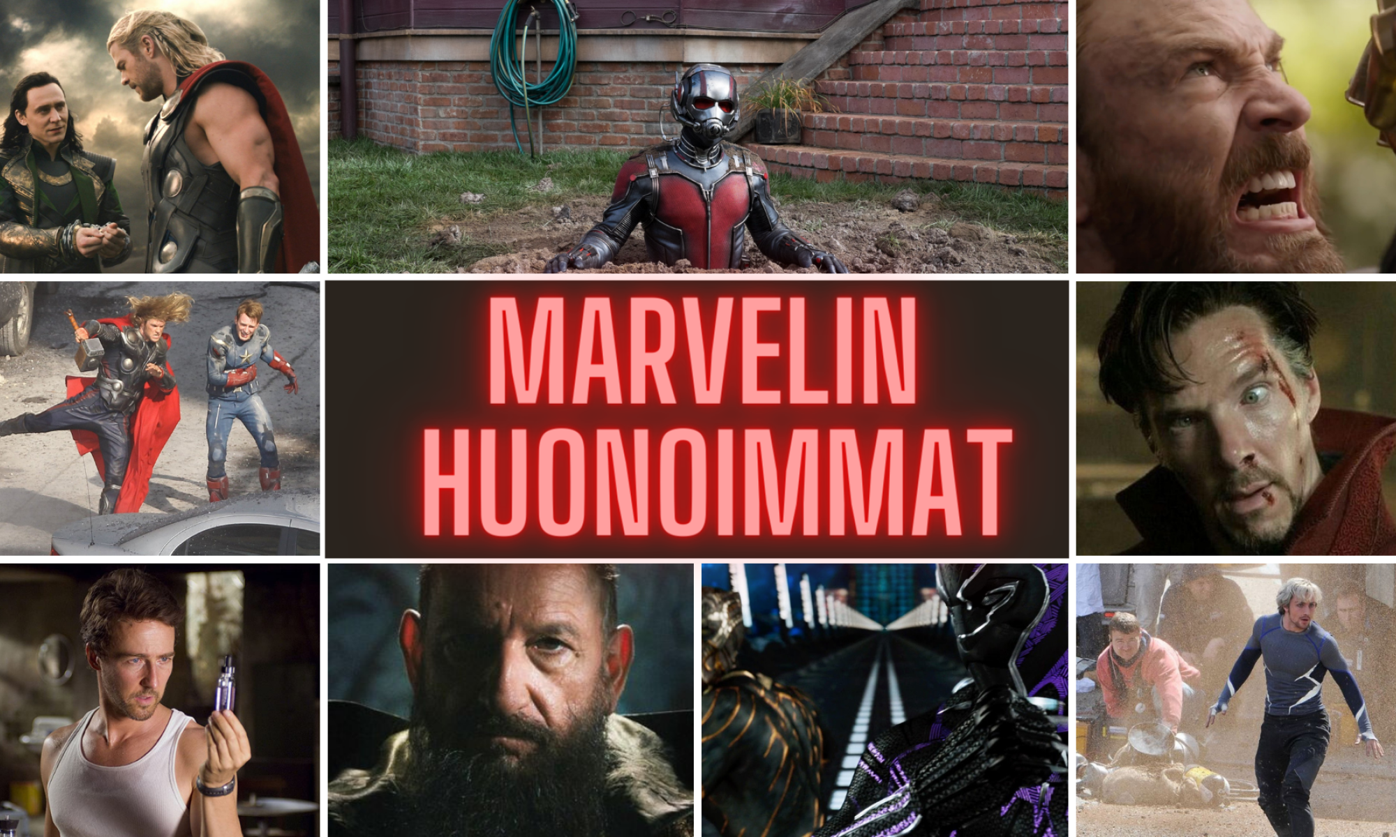Marvel MCU huonoimmat elokuvat toimitus valitsee yhteisartikkeli