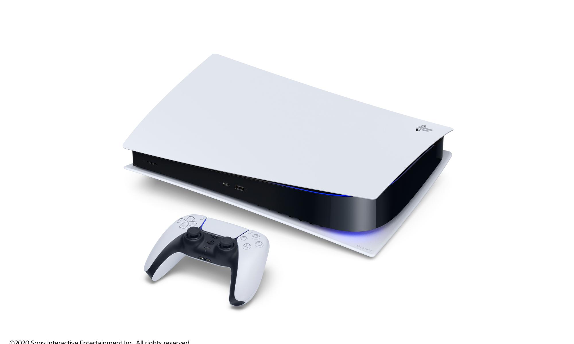 PS5 PlayStation 5 konsoli digital edition ja DualSense-ohjain vaakatasossa.jpg