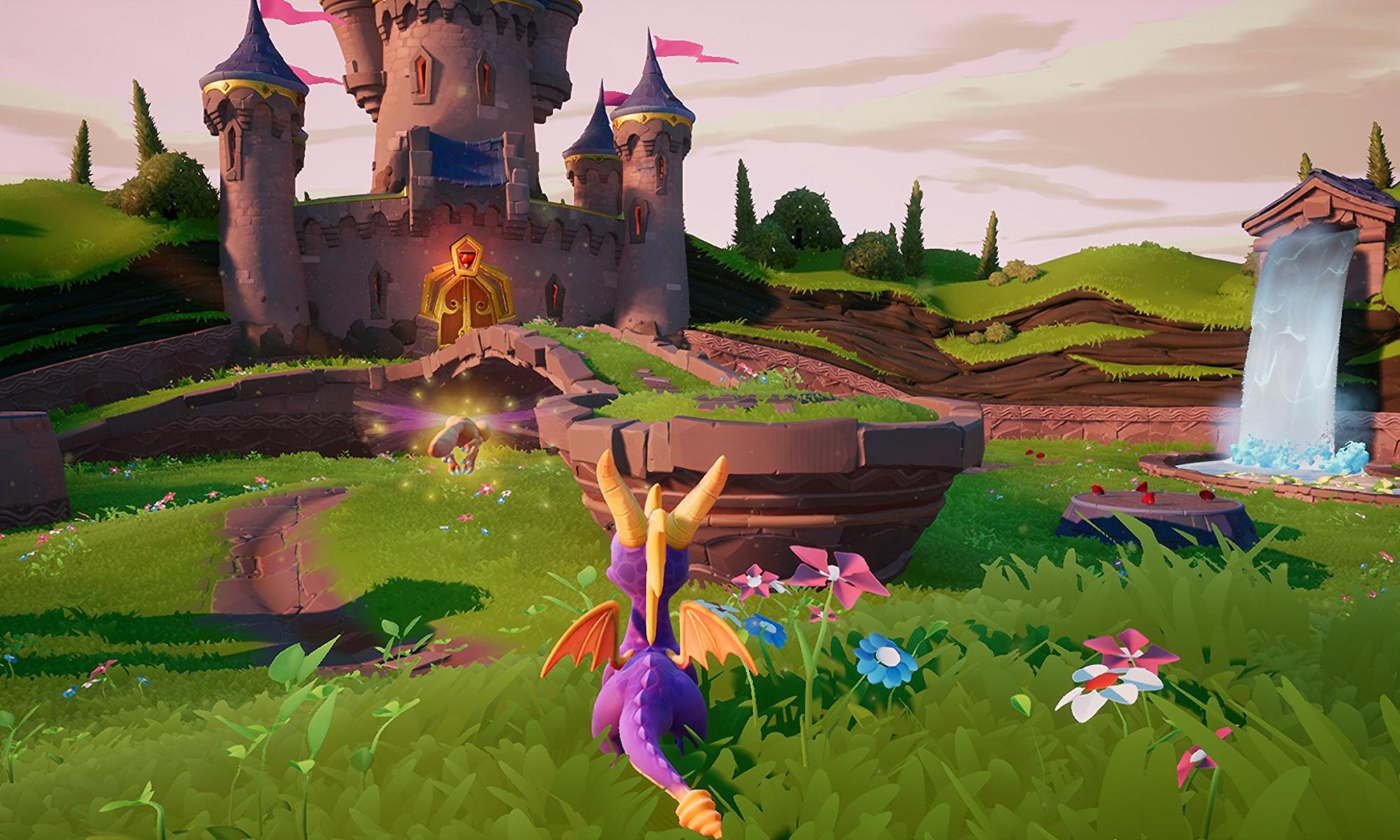 Spyro Reignited Trilogy nurmea ja linnaa