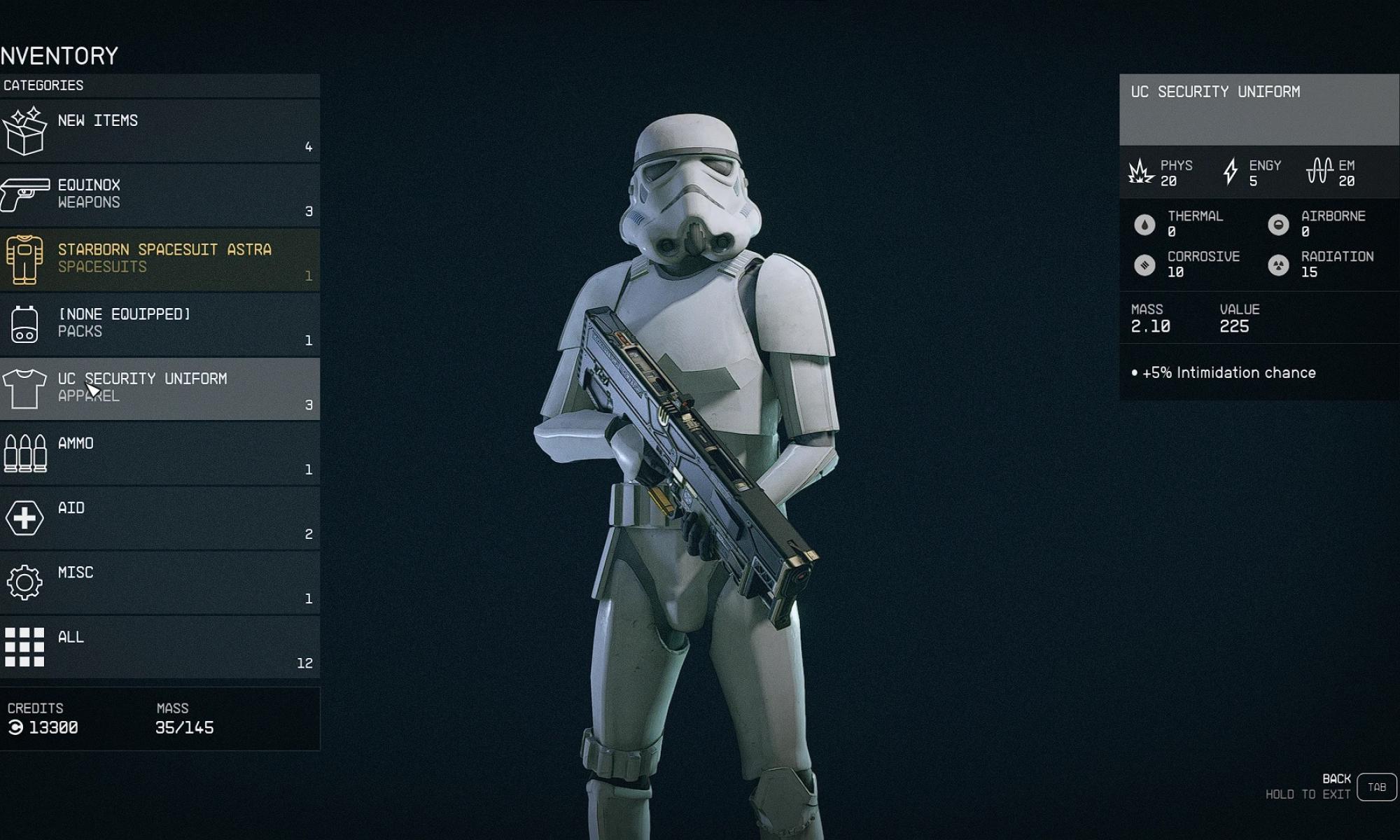 Starfield Stormtrooper modi