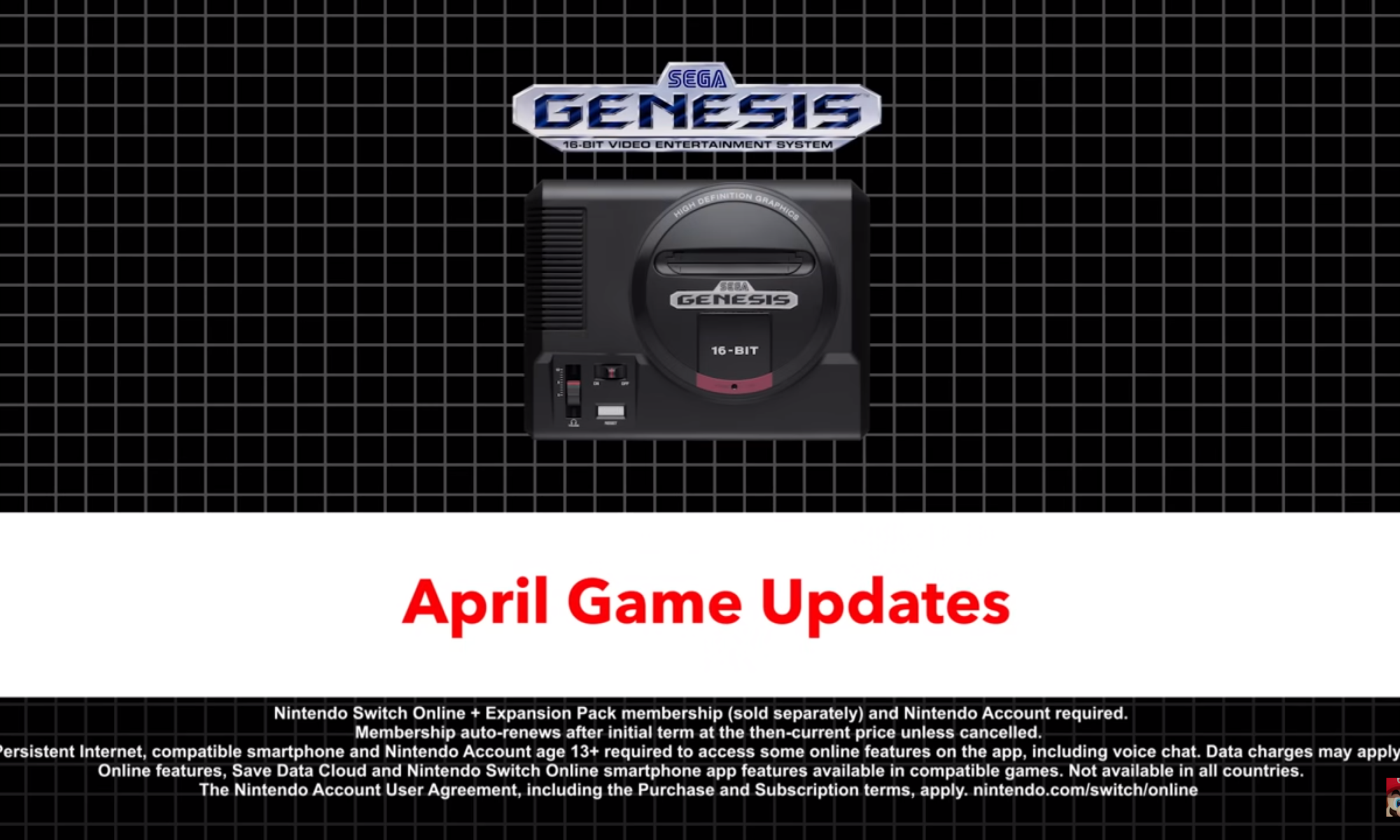 mega drive april 2023 Nintendo Switch Online