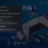 Uusi PS5-UI, pelien siirto USB-levylle